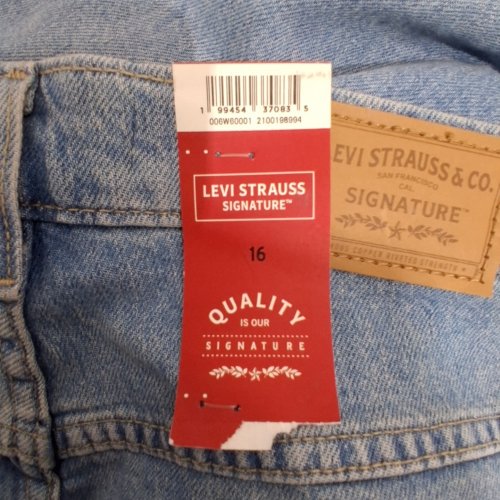 WOMEN'S LEVI STRAUSS CINCH BAGGY JEANS PANTS - 16 - BLUE image 3