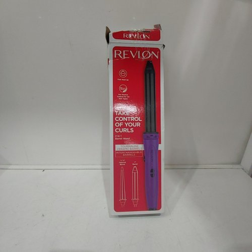 REVLON 2-IN-1 INTERCHANGEABLE CURLING BARRELS - 1" & 3/4" - PURPLE/BLACK (MODEL: RVIR3022F) image 4