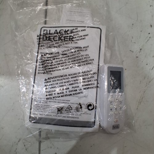 BLACK + DECKER PORTABLE AIR CONDITIONER WITH REMOTE 8500 BTU WHITE (MODEL:BPP05WTB) image 8