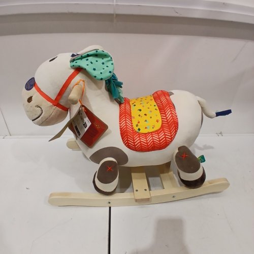 KID'S B. TOYS LARGE PLUSH RIDE ON RODEO ROCKER - 18M+ / 26LB CAP - MULTICOLOR (MODEL: BX1935Z) image 2