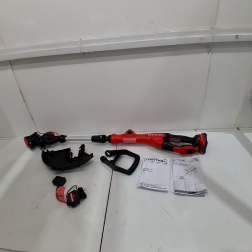 CRAFTSMAN CORDLESS STRING TRIMMER & EDGER WEEDWACKER WITH AUTOMATIC LINE FEED - 13" - 20V - BLACK/RED (MODEL: CMCST90001) image 3