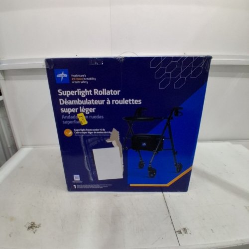 MEDLINE GUARDIAN FOLDABLE SUPERLIGHT ALUMINUM ROLLING WALKER - 6" WHEELS - 250LBS CAPACITY - BLACK (MODEL: MDS86825SLB) image 7