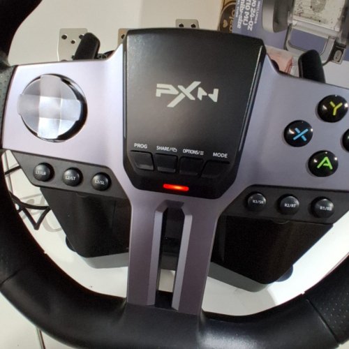 PXN V9 GEN2 PC STEERING WHEEL - USB CAR SIM CONTROLLER - 270/900 DEGREE RACE WHEEL WITH 3 PEDALS AND SHIFTER BUNDLE FOR PC, XBOX ONE, XBOX SERIES X/S, PS4, PS3 - BLACK (MODEL: V9 GEN2) image 3