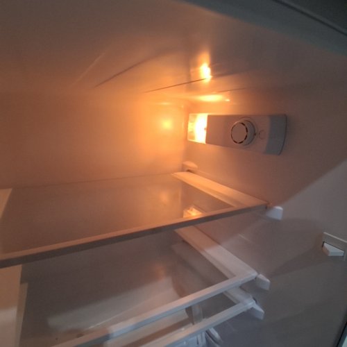 HISENSE STAINLESS STEEL COMPACT REFRIGERATOR WITH TOP MOUNT FREEZER - 4.4 CU.FT (MODEL: HRT044VE) image 2