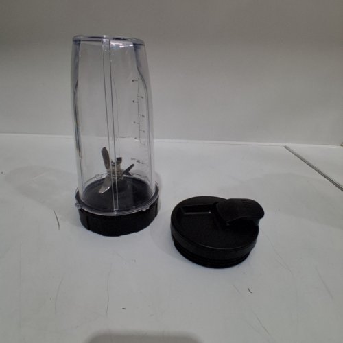 3PC NINJA EXTRACTOR BLENDER CUP WITH BLADE AND LID - 21 OZ - CLEAR / BLACK image 2