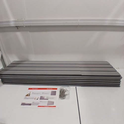 FRAYSCENT SLAT WALL PANELING - 4FT X 1FT - GREY (MODEL: WALL-PVC-GRAY-8) image 2