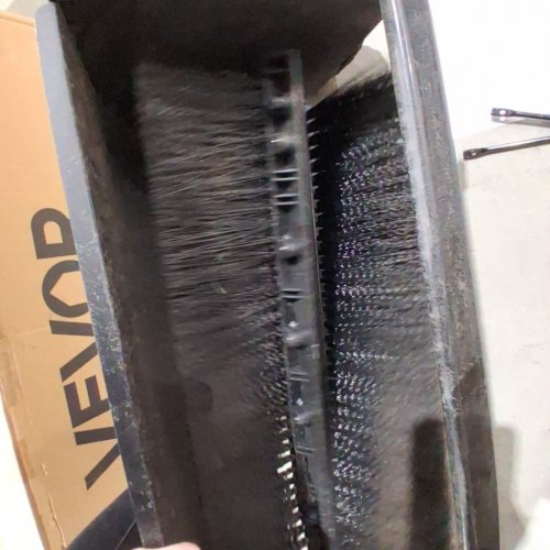 PUSH LAWN SWEEPER WITH HOPPER BAG, ADJUSTABLE BRUSH HEIGHT & SPINNING BRUSHES - 30" LEAF & GRASS COLLECTOR WITH 7 CU. FT. - ORANGE/BLACK-(MODEL: S19-003A) image 4