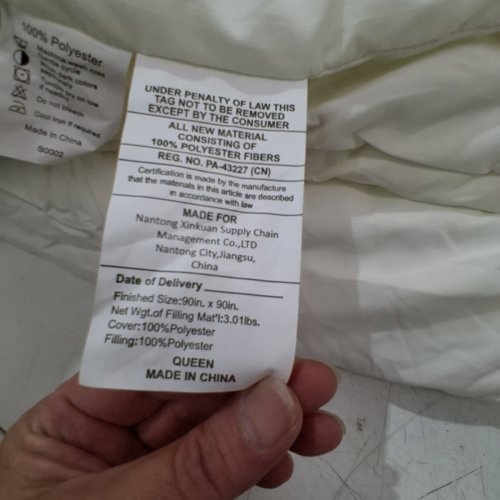 PREWASHED ULTRA-SOFT COMFORTER - QUEEN (90" X 90") - WHITE image 6