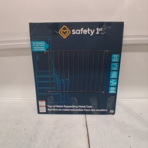 SAFETY FIRST TOP OF THE STAIRS EXPANDABLE METAL BABY GATE - 27" - 42" X 28" - BLACK (MODEL: GA090CBLKF2 image 3