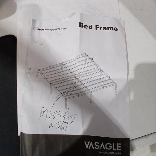 VASAGLE HEAVY DUTY BED FRAME - KING - BLACK (MODEL: RMB6640 image 5