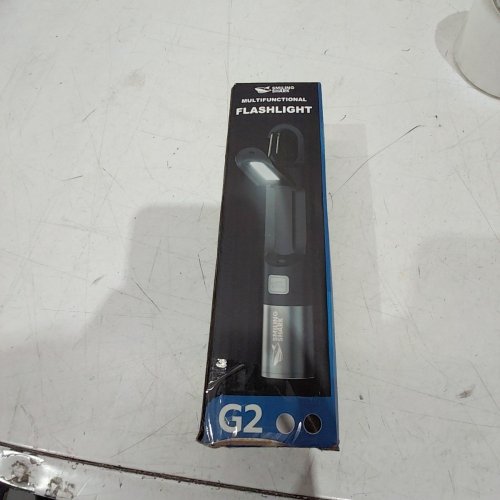 SMILING SHARK MULTIFUNCTIONAL RECHARGEABLE FLASHLIGHT WITH COB SIDELIGHT & HOOK - BLACK (MODEL: G2) image 4