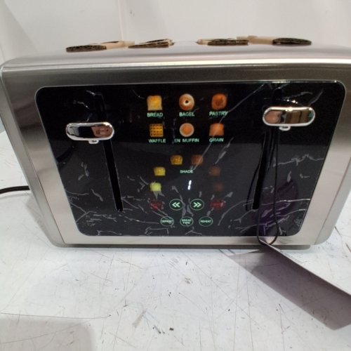 WHALL 4-SLICE TOASTER WITH TOUCH SCREEN CONTROLS, 6 SHADE SETTINGS, AND 6 BREAD TYPES - SILVER/BLACK (MODEL: KST076AU) image 2