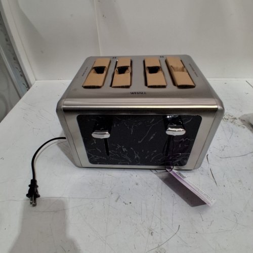 WHALL 4-SLICE TOASTER WITH TOUCH SCREEN CONTROLS, 6 SHADE SETTINGS, AND 6 BREAD TYPES - SILVER/BLACK (MODEL: KST076AU) image 3