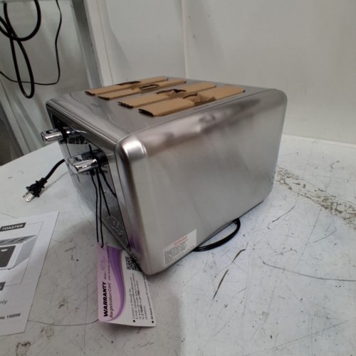 WHALL 4-SLICE TOASTER WITH TOUCH SCREEN CONTROLS, 6 SHADE SETTINGS, AND 6 BREAD TYPES - SILVER/BLACK (MODEL: KST076AU) image 5