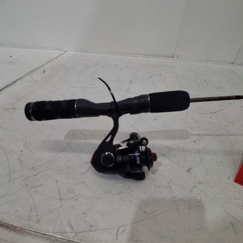 UGLY STIK MEDIUM HEAVY FISHING GX2 ICE SPINNING ROD AND REEL COMBO - 30" - BLACK WITH RED ACCENTS (MODEL: 1611411) image 5