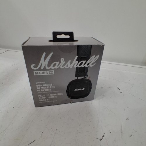 MARSHALL MAJOR IV ON-EAR BLUETOOTH HEADPHONES - 80+ HOURS PLAYTIME, WIRELESS CHARGING - BLACK (MODEL: 1005773) image 5