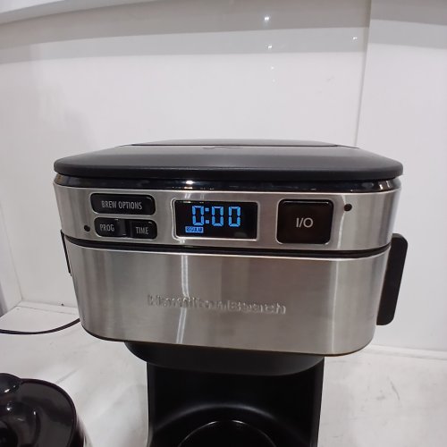 HAMILTON BEACH EASY ACCESS 12-CUP DIGITAL PROGRAMMABLE COFFEE MAKER - BLACK/SILVER - (MODEL: 46310) image 2
