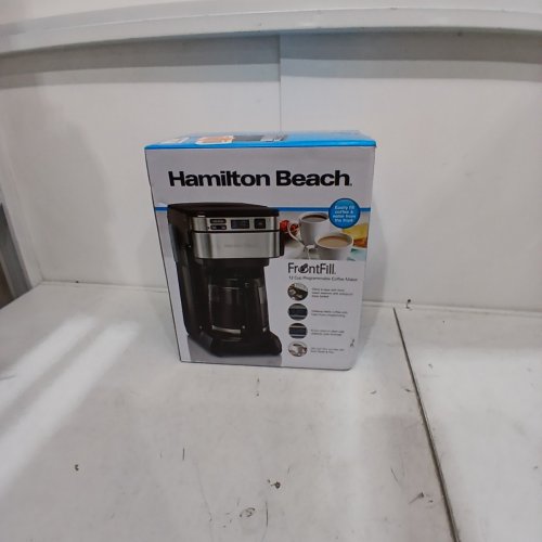HAMILTON BEACH EASY ACCESS 12-CUP DIGITAL PROGRAMMABLE COFFEE MAKER - BLACK/SILVER - (MODEL: 46310) image 5