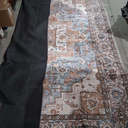 TOPOTDOR VINTAGE FOLDABLE AND WASHABLE AREA RUG - 6FT X 9FT- ORANGE - (MODEL:B0D2R1Q18V) image 3