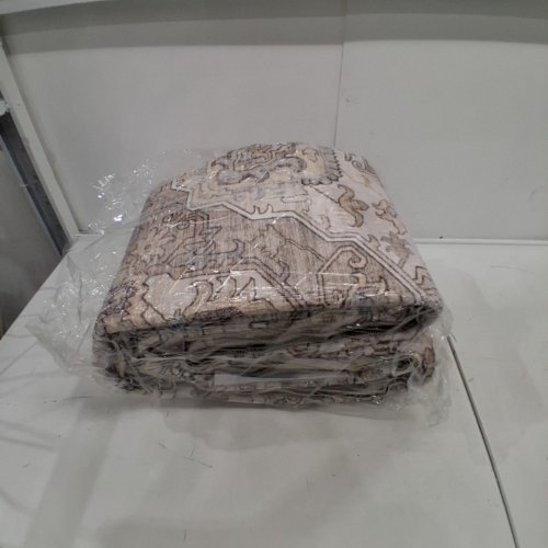 EIEIHOUSE WASHABLE NEUTRAL VINTAGE DISTRESSED FLORAL FARMHOUSE RUG - 9FT X 12FT - BROWN/MULTI image 2