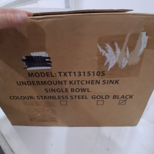 MONSINTA CRATCH-RESISTANT GRANITE COMPOSITE UNDERMOUNT SINGLE BOWL KITCHEN SINK - 13" X 15" X 10" - BLACK (MODEL: TXT131510S) image 2