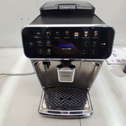 PHILIPS 4400 SERIES LATTEGO FULLY AUTOMATIC ESPRESSO MACHINE WITH BUILT-IN GRINDER & MILK FROTHER - BLACK/CHROME (MODEL: EP4447/90) image 3