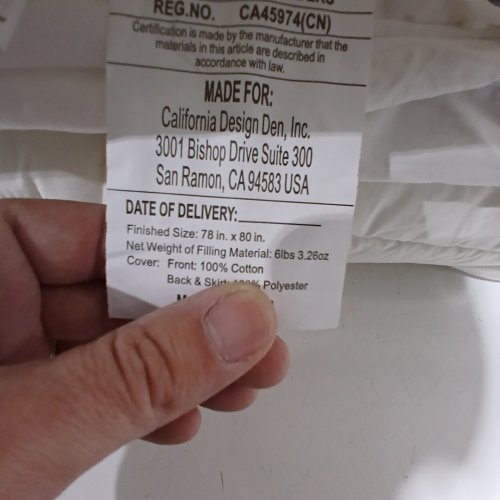 QUILTED MATTRESS TOPPER PAD - KING(78" X 80") - WHITE image 3