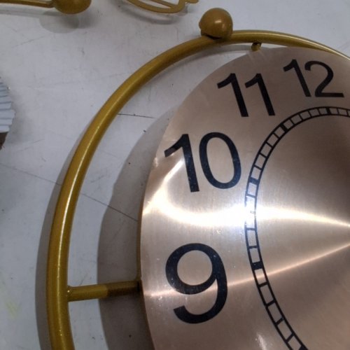 AUHUI DECORATIVE WALL CLOCK - LARGE - GOLD/BLUE image 3