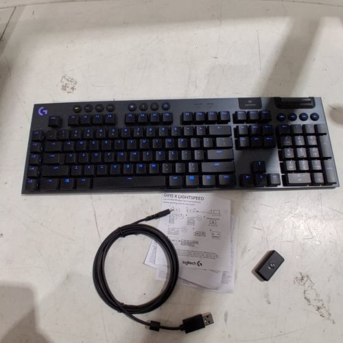 LOGITECH G915 LIGHTSPEED RGB WIRELESS BLUETOOTH MECHANICAL GAMING KEYBOARD, GL TACTILE BROWN SWITCHES, LIGHTSYNC RGB - BLACK (MODEL: Y-R0069) image 2