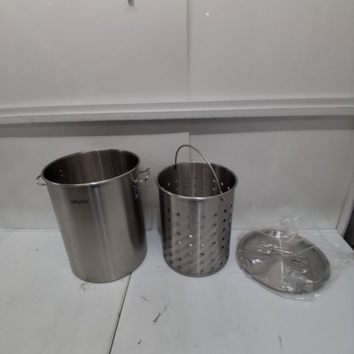 STAINLESS STEEL COMMERCIAL STOCKPOT WITH STRAINER - 36QT - SILVER (MODEL: SP36QT324206S) image 2