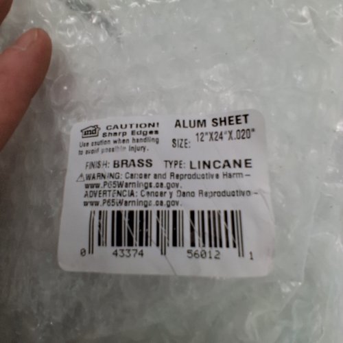 PREVIEW: M-D BUILDING PRODUCTS LINCANE ALUMINUM SHEET - 12" X 24" X .020" - BRASS (MODEL: 56012) image 4