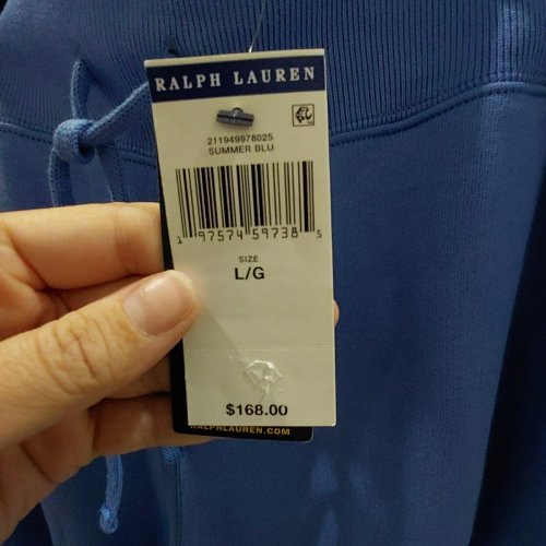 WOMEN'S RALPH LAUREN FLEECE LINED JOGGER SWEATPANTS - LARGE - SUMMER BLUE image 3