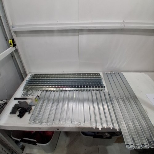 5-TIER HEAVY DUTY METAL STORAGE SHELVES - 71" X 36" - SILVER/BROWN image 2