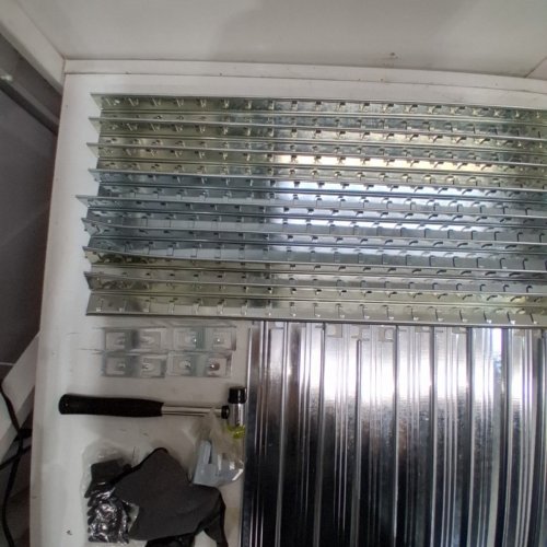 5-TIER HEAVY DUTY METAL STORAGE SHELVES - 71" X 36" - SILVER/BROWN image 3