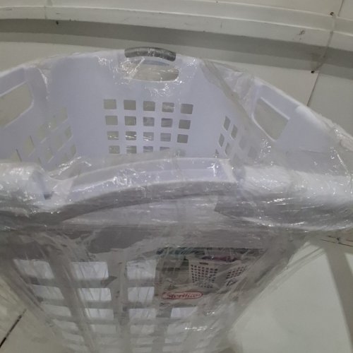 STERILITE ULTRA EASY CARRY LAUNDRY HAMPER - 22 1/4" X 17 3/8" X 19 7/8" - WHITE (MODEL: 1225LAB8) image 3