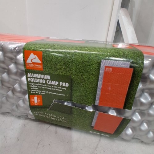 OZARK TRAIL FOLDING ALUMINUM CAMPING SLEEPING PAD - 22" X 72" - SILVER image 5