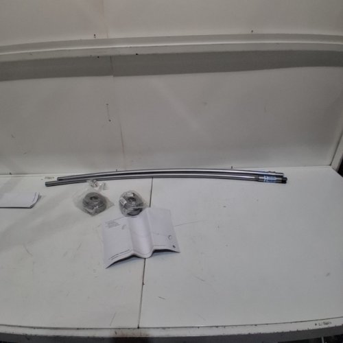 FOR LIVING ADJUSTABLE DUAL-MOUNT ALUMINUM CURVED SHOWER CURTAIN RAIL ROD - 72" - CHROME (MODEL: 063-6115-2) image 2