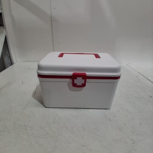 MENOLANA MEDICAL FIRST AID CASE WITH HANDLE - RED/WHITE image 2