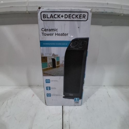 BLACK+DECKER CERAMIC TOWER HEATER - 1500W - BLACK (MODEL: BHTC571) image 4