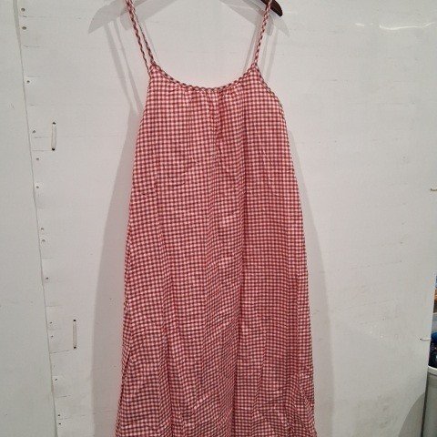 WOMEN'S SPAGHETTI STRAP BACKLESS CAMI DRESS - MEDIUM - RED/WHITE image 3