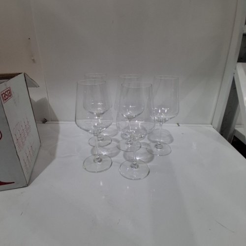 5PK RASTAL RED WINE GLASSES MADE WITH HIGH QUALITY GLASS - 16.75 OZ - CLEAR (MODEL: HARMONY 53) image 2