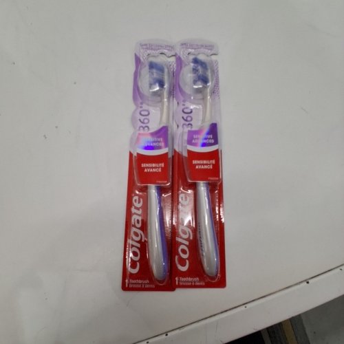 2PK COLGATE 360 SENSITIVE EXTRA SOFT TOOTHBRUSHES - PURPLE/WHITE image 2