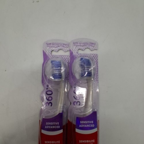 2PK COLGATE 360 SENSITIVE EXTRA SOFT TOOTHBRUSHES - PURPLE/WHITE image 3