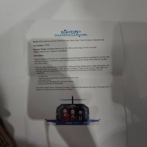 *RARE* 3PC MATTEL CREATIONS KPOP DEMON HUNTERS INFLUENCER KIT - SAN DIEGO COMIC-CON EXCLUSIVE - "HOW IT'S DONE" RAMYEON FIGURE SET image 12