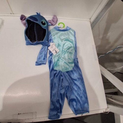 2PC UNISEX TODDLER DISGUISE DISNEY STITCH COSTUME - SMALL 4/6 - BLUE image 3