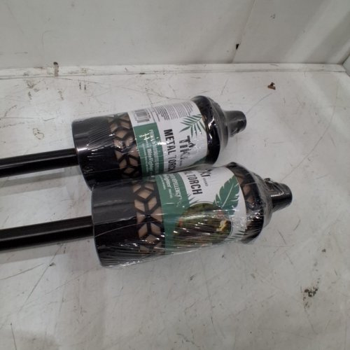 2PK TIKI METAL PATIO TORCH - 65" - BLACK image 3