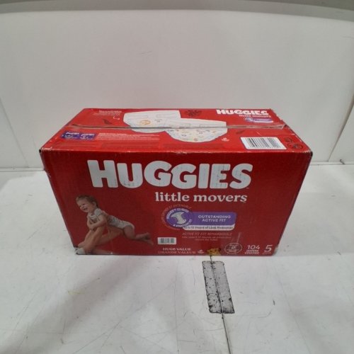 104PK HUGGIES LITTLE MOVERS DIAPERS - SIZE 5 image 2