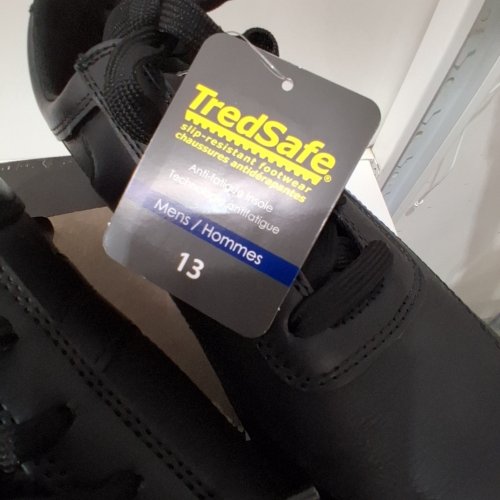 MENS TREDSAFE SLIP RESISTANT CASUAL SNEAKER - 13 - BLACK image 2