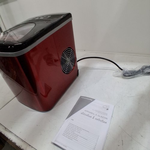 FRIGIDAIRE COMPACT ICE MAKER - MAKES 26LBS/DAY - METALLIC RED/BLACK (MODEL: EFIC117-SSRED-COM) image 4