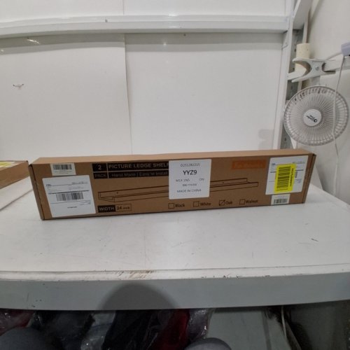 2PK FUN MEMORIES PICTURE LEDGE FLOATING SHELVES - 24" X 3.5" - OAK (MODEL: FS-MDFU36) image 2